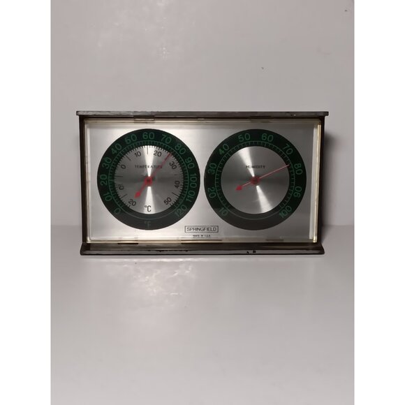 Vintage Springfield Temperature and Humidity Gauge Made in the USA - Picture 8 of 8